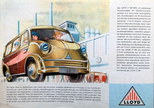 Lloyd LT 500 Modelprogram 1954 Carbrochure (10007)